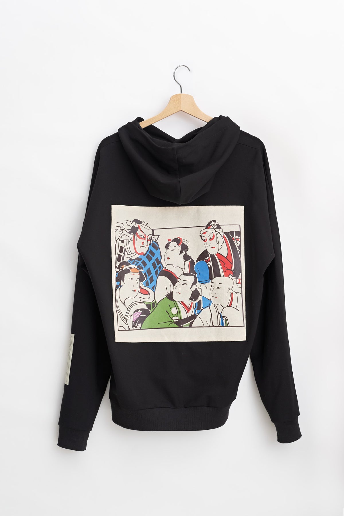 Japanese Hoodie on a hanger, back view