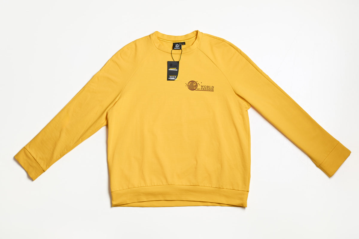 Signature Yellow Sweatshirt flach ausgelegt, Produktaufnahme